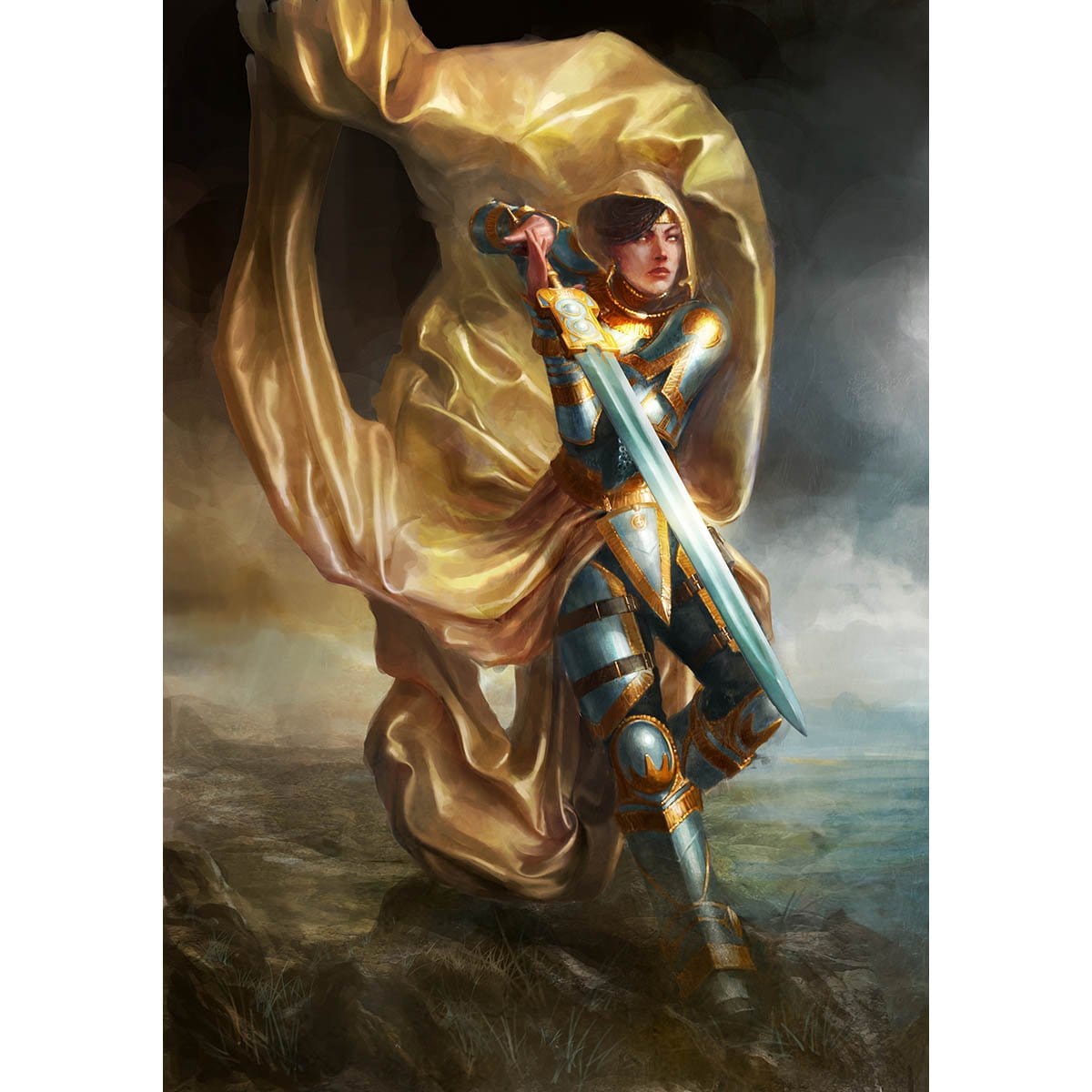 Elspeth, Knight-Errant Print - Print - Original Magic Art - Accessories for Magic the Gathering and other card games