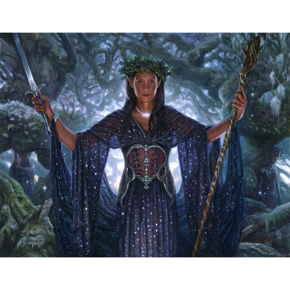 Elvish Clancaller Print - Print - Original Magic Art - Accessories for Magic the Gathering and other card games