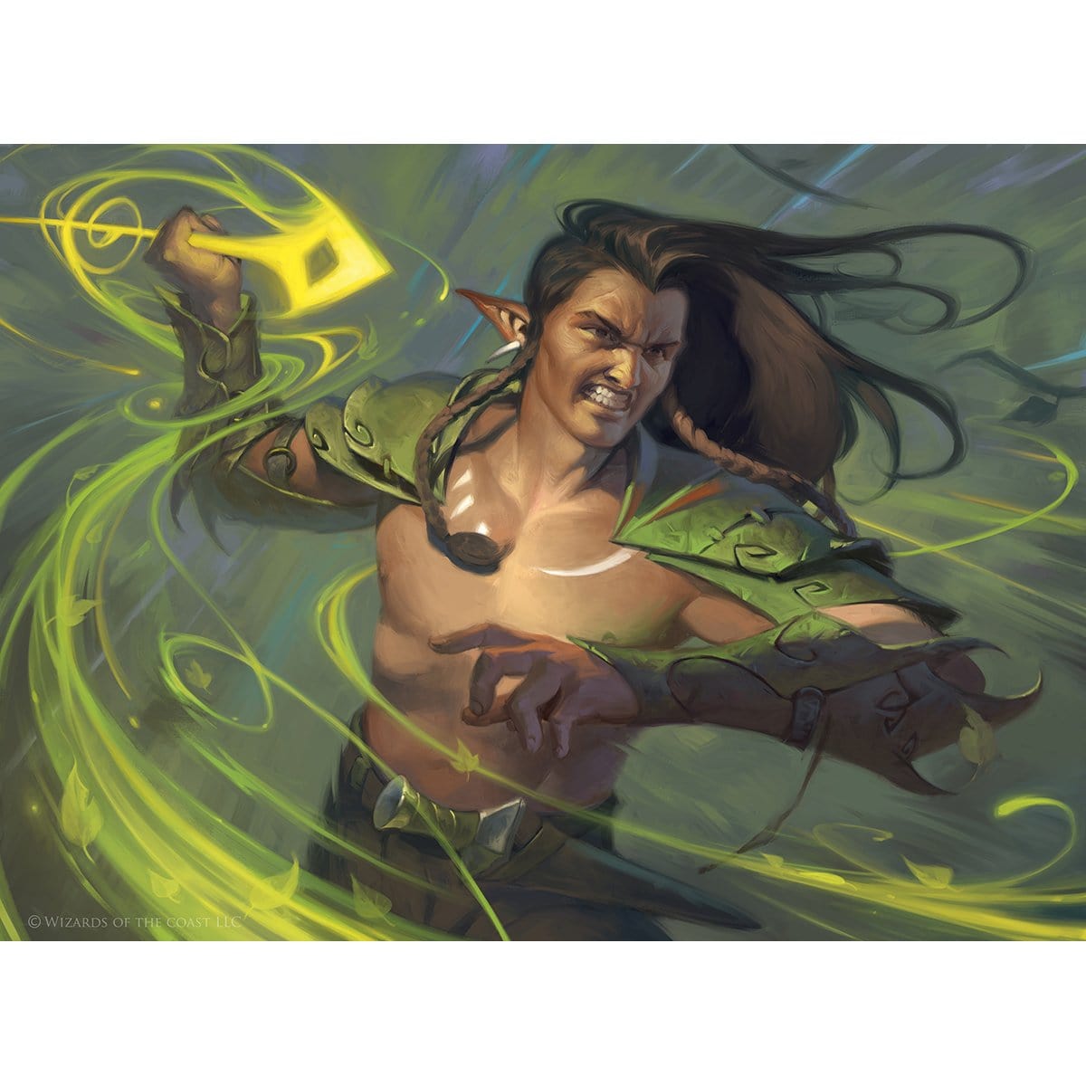 Elvish Reclaimer Print - Print - Original Magic Art - Accessories for Magic the Gathering and other card games
