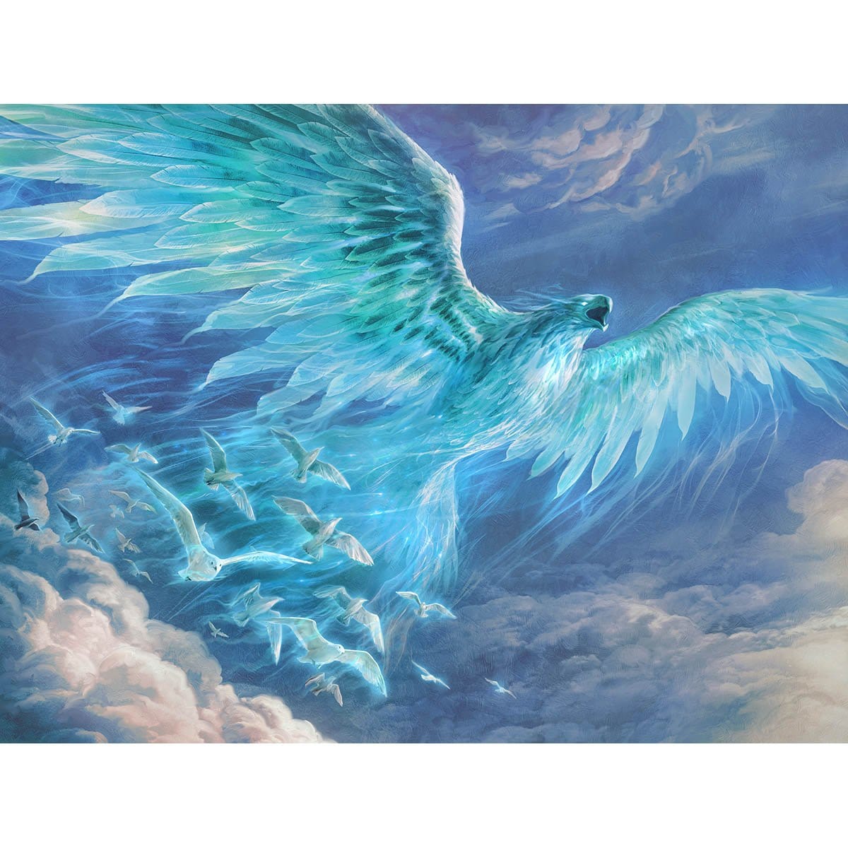 Empyrean Eagle Print - Print - Original Magic Art - Accessories for Magic the Gathering and other card games