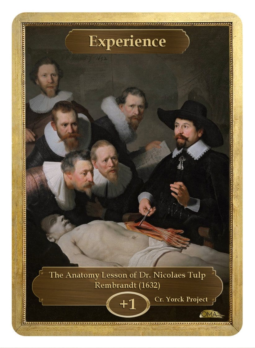Experience Token by Rembrandt - Token - Original Magic Art - Accessories for Magic the Gathering and other card games