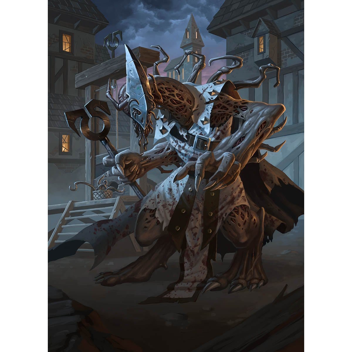 Eldritch Moon Tagged "3/5" - Original Magic Art Eldritch Moon Tagged "3/5" - Original Magic Art