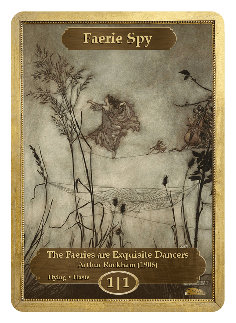 Faerie Spy Token (1/1 - Flying, Haste) by Arthur Rackham