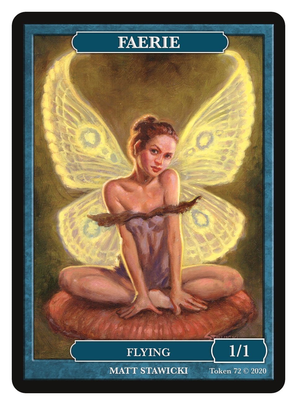 Faerie Token (1/1 - Flying) by Matt Stawicki - Original Magic Art Faerie Token (1/1 - Flying) by Matt Stawicki - Original Magic Art