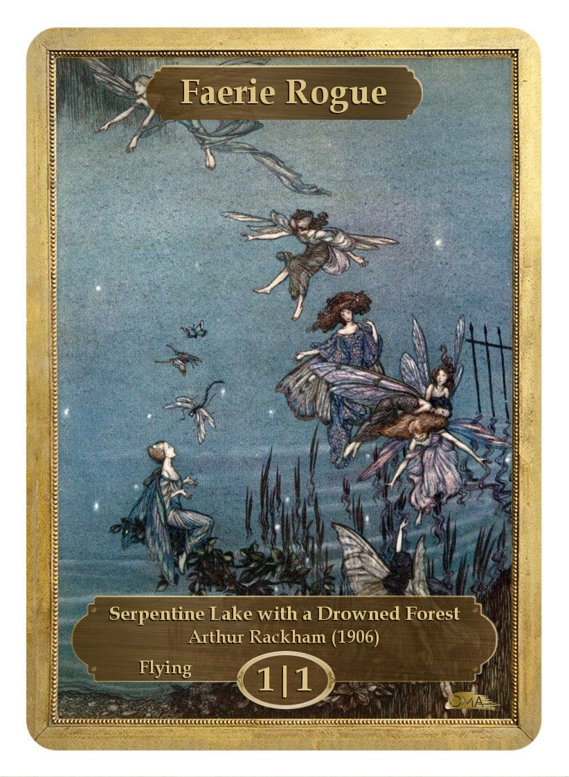 Faerie Rogue Token (1/1) by Arthur Rackham - Token - Original Magic Art - Accessories for Magic the Gathering and other card games