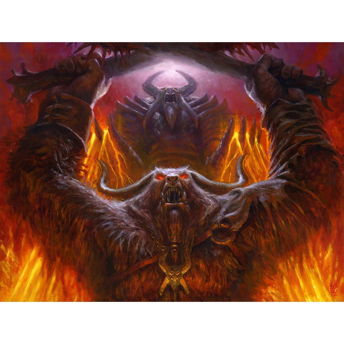 Fanatic of Mogis Print - Print - Original Magic Art - Accessories for Magic the Gathering and other card games