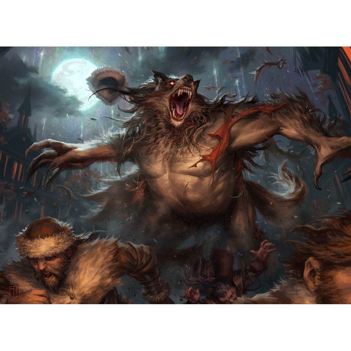 Fearsome Werewolf Print - Original Magic Art Fearsome Werewolf Print - Original Magic Art