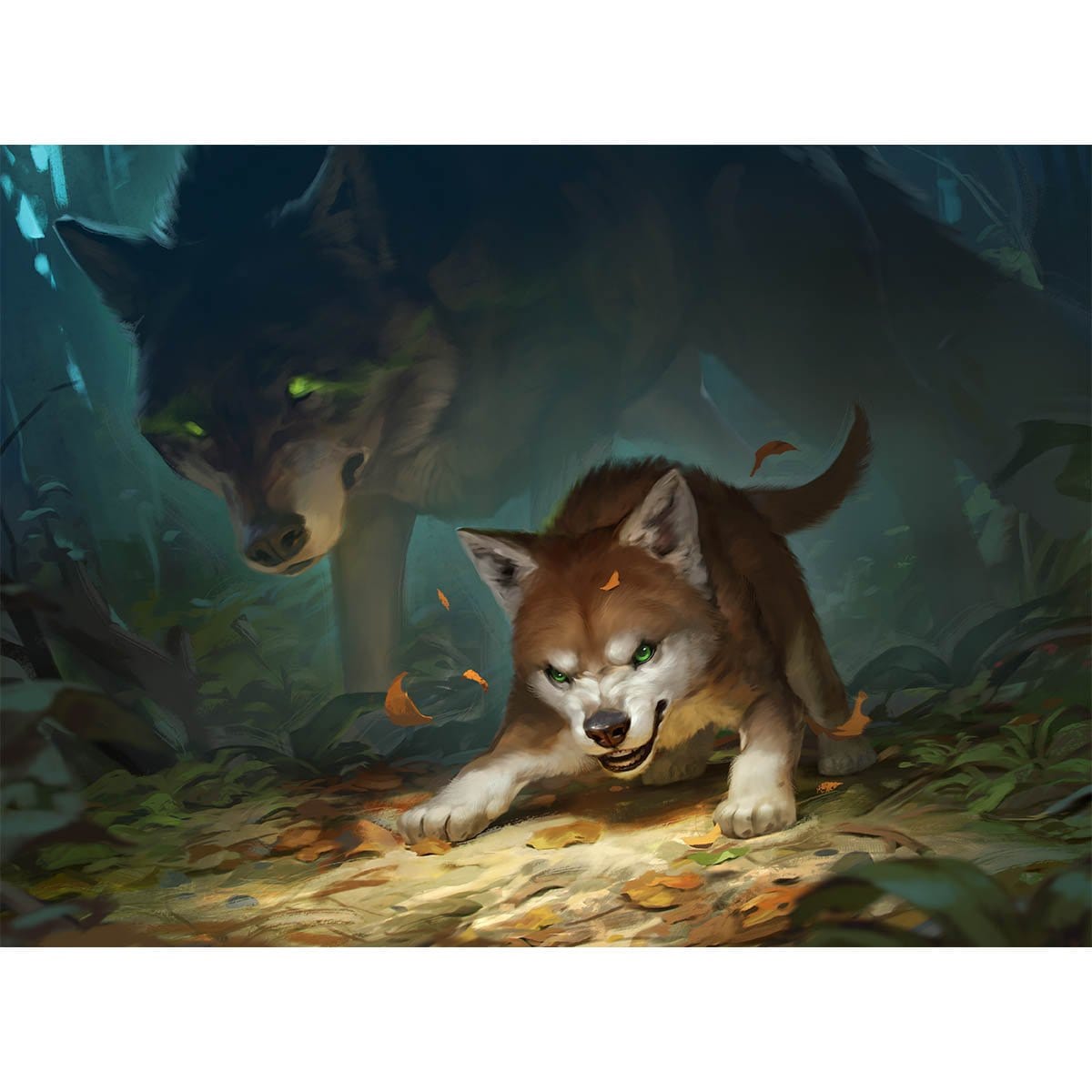 Ferocious Pup Print - Print - Original Magic Art - Accessories for Magic the Gathering and other card games