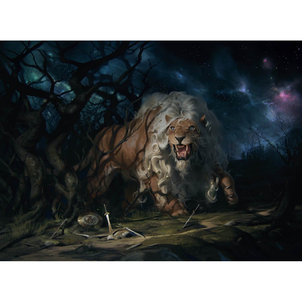 Fleecemane Lion Print - Original Magic Art Fleecemane Lion Print - Original Magic Art