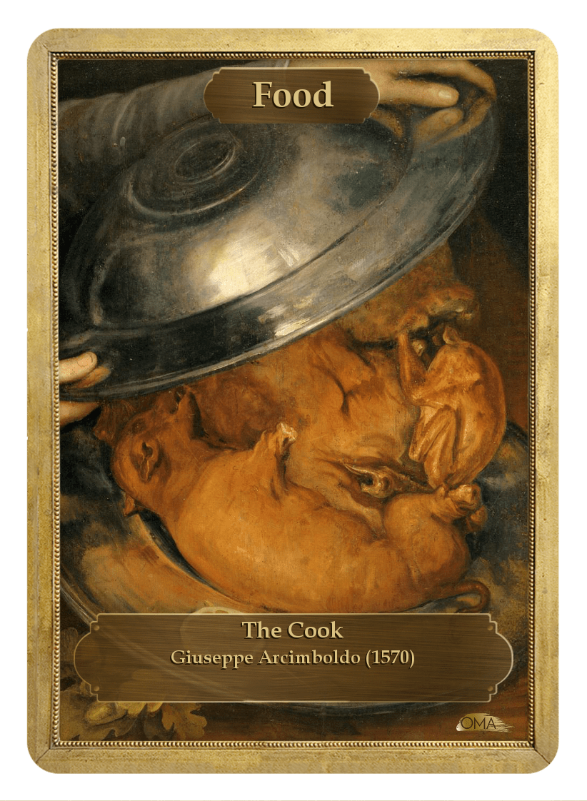 Food Token by Giuseppe Arcimboldo - Token - Original Magic Art - Accessories for Magic the Gathering and other card games
