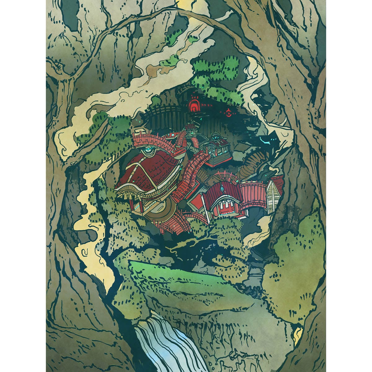 Forest (Kamigawa: Neon Dynasty) Print