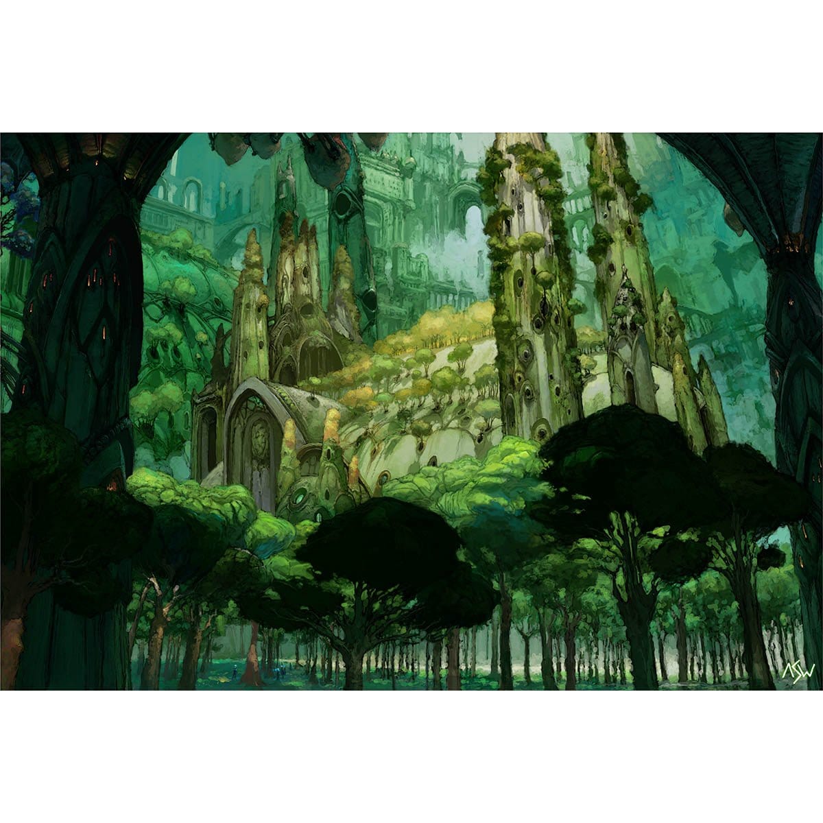 Forest (Ravnica) Print - Print - Original Magic Art - Accessories for Magic the Gathering and other card games
