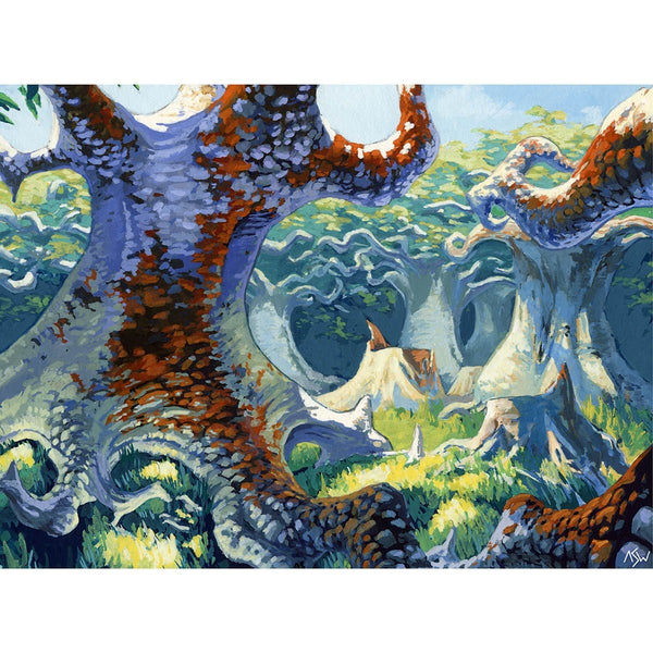 Forest (Urza's Saga - B) Print - Original Magic Art