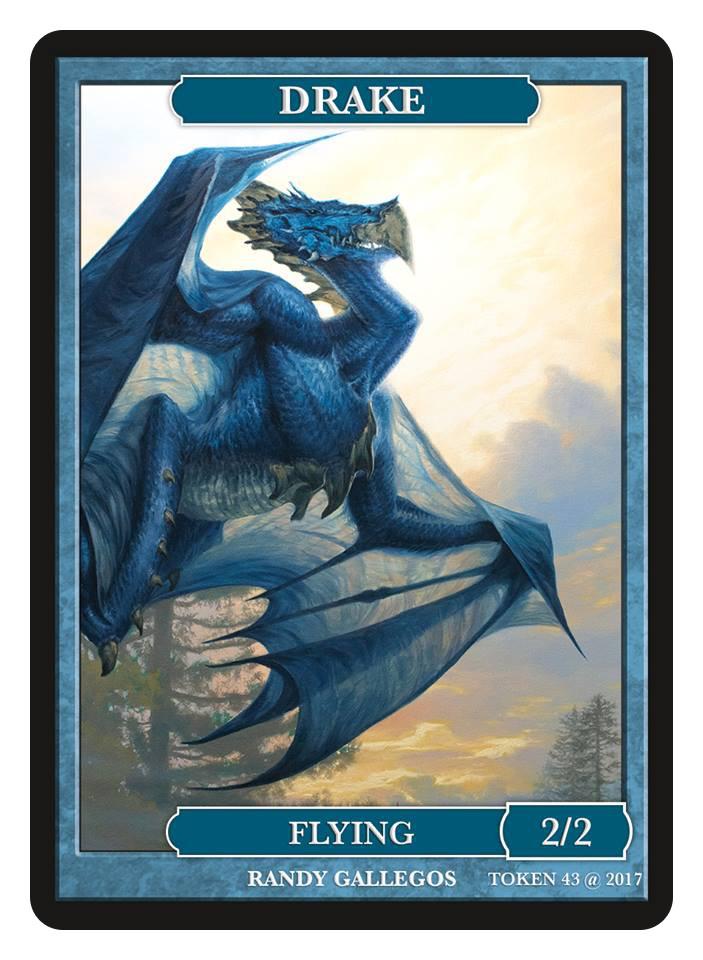 Drake Token (2/2 - Flying) by Randy Gallegos - Original Magic Art Drake Token (2/2 - Flying) by Randy Gallegos - Original Magic Art