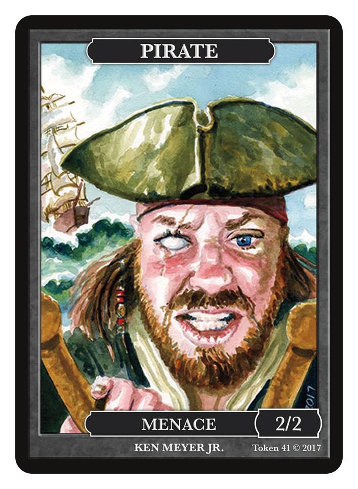 Pirate Token (2/2 - Menace) by Ken Meyer Jr. - Original Magic Art Pirate Token (2/2 - Menace) by Ken Meyer Jr. - Original Magic Art