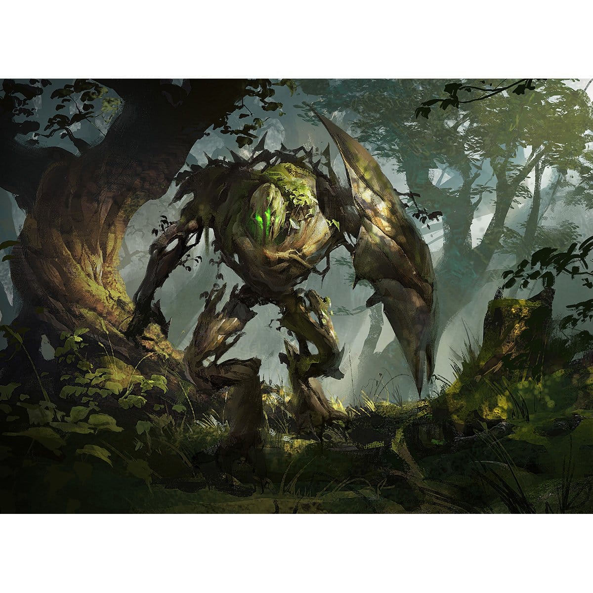 Gaea’s Protector Print - Print - Original Magic Art - Accessories for Magic the Gathering and other card games