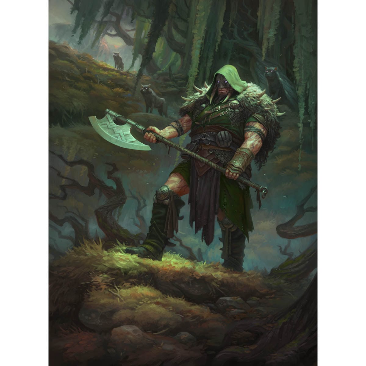 Garruk, Cursed Huntsman Print - Original Magic Art Garruk, Cursed Huntsman Print - Original Magic Art