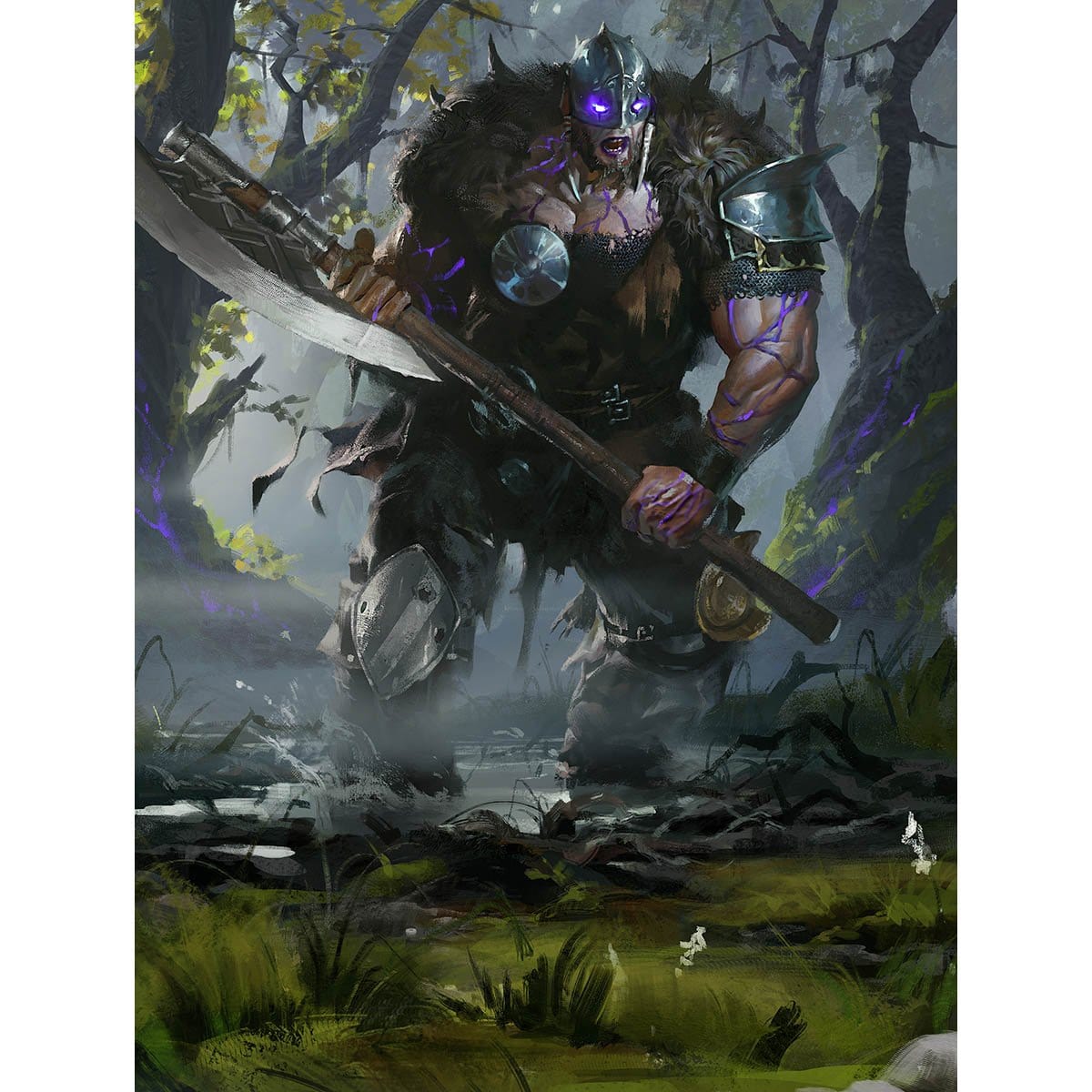 mtg card full art Garruk, the Veil-Cursed Print