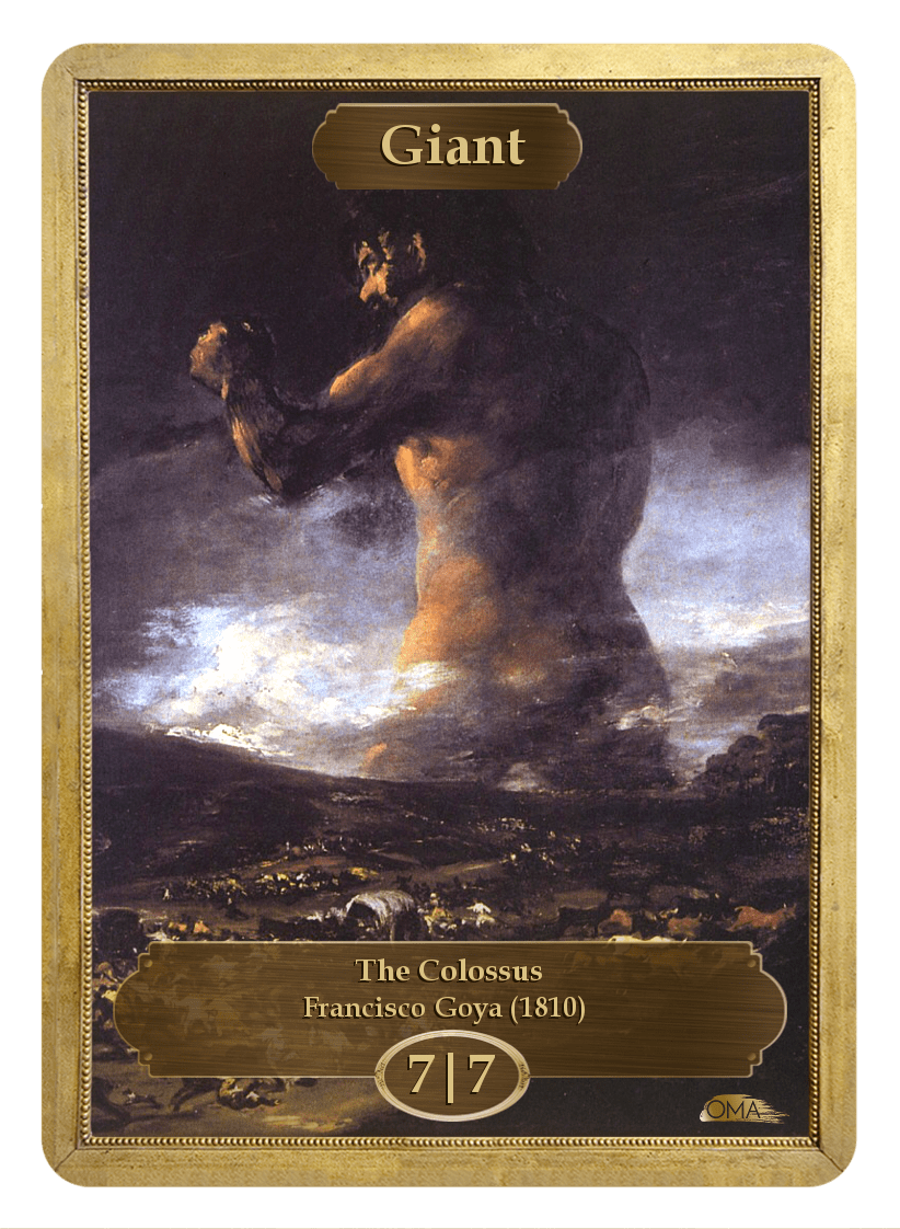 Giant Token (7/7) by Francisco Goya - Token - Original Magic Art - Accessories for Magic the Gathering and other card games