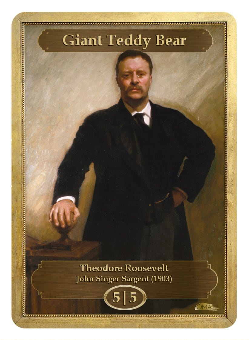 Giant Teddy Bear Token (5/5) by John Singer Sargent - Token - Original Magic Art - Accessories for Magic the Gathering and other card games