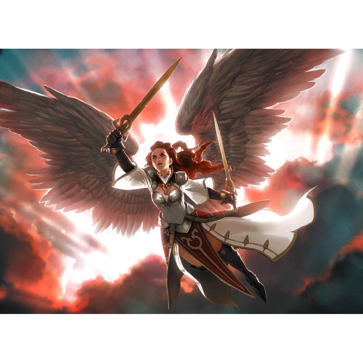 Gisela, Blade of Goldnight Print - Print - Original Magic Art - Accessories for Magic the Gathering and other card games