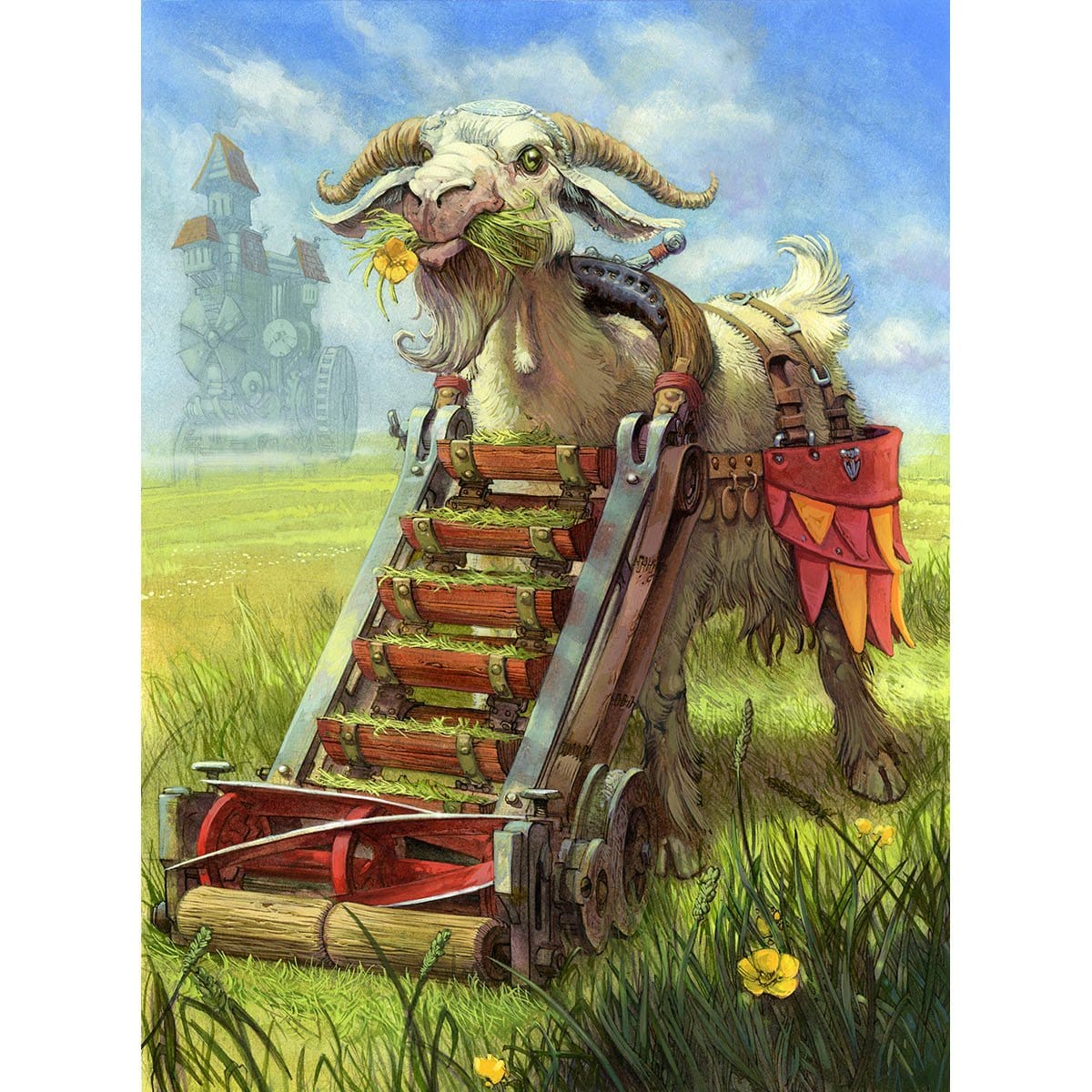 Goat Token Print - Print - Original Magic Art - Accessories for Magic the Gathering and other card games