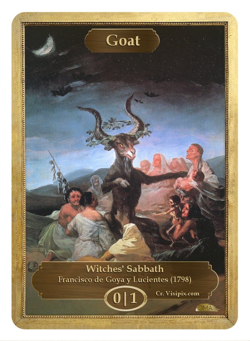 Goat Token (0/1) by Francisco de Goya y Lucientes - Token - Original Magic Art - Accessories for Magic the Gathering and other card games