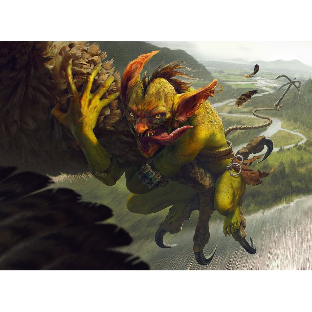 Goblin Bird-Grabber Print - Print - Original Magic Art - Accessories for Magic the Gathering and other card games