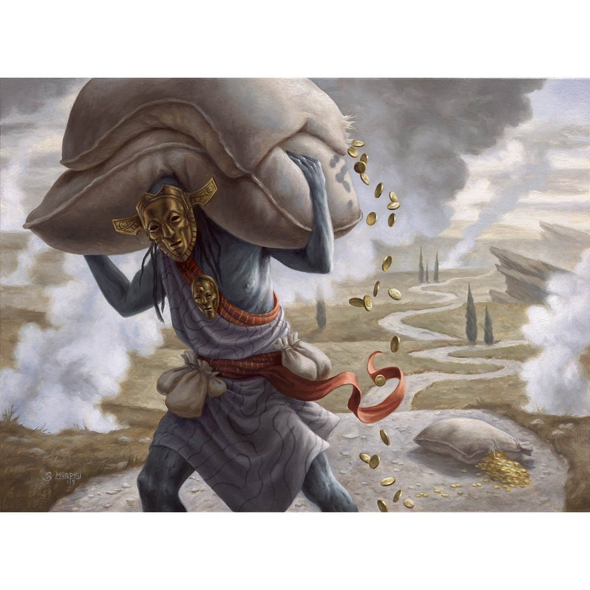 Gray Merchant of Asphodel Print - Print - Original Magic Art - Accessories for Magic the Gathering and other card games