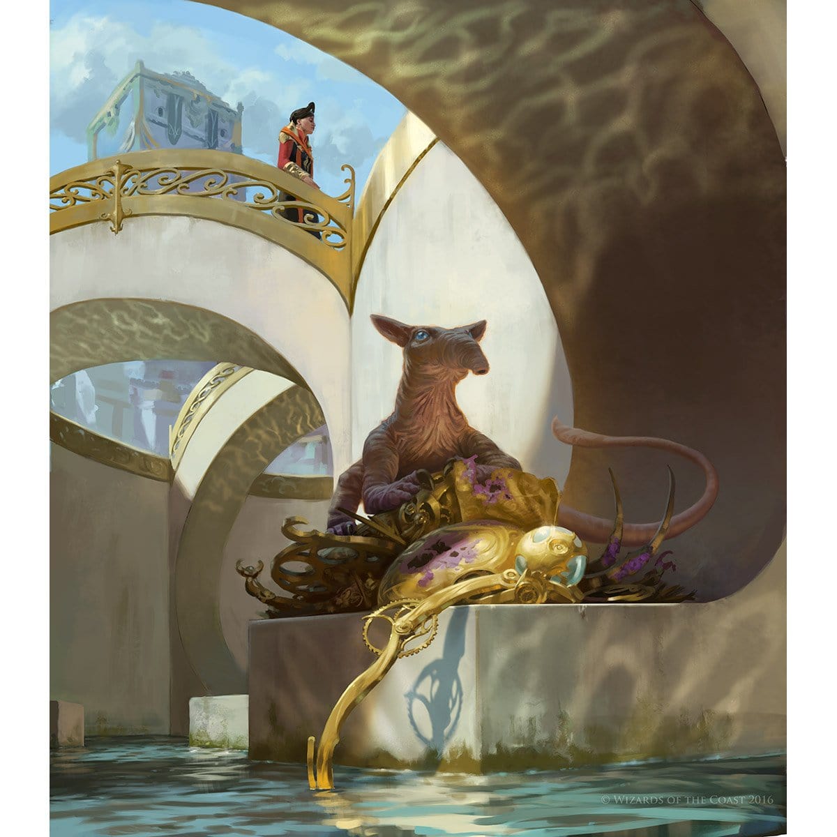 Aether Revolt Tagged "2/2" - Original Magic Art Aether Revolt Tagged "2/2" - Original Magic Art