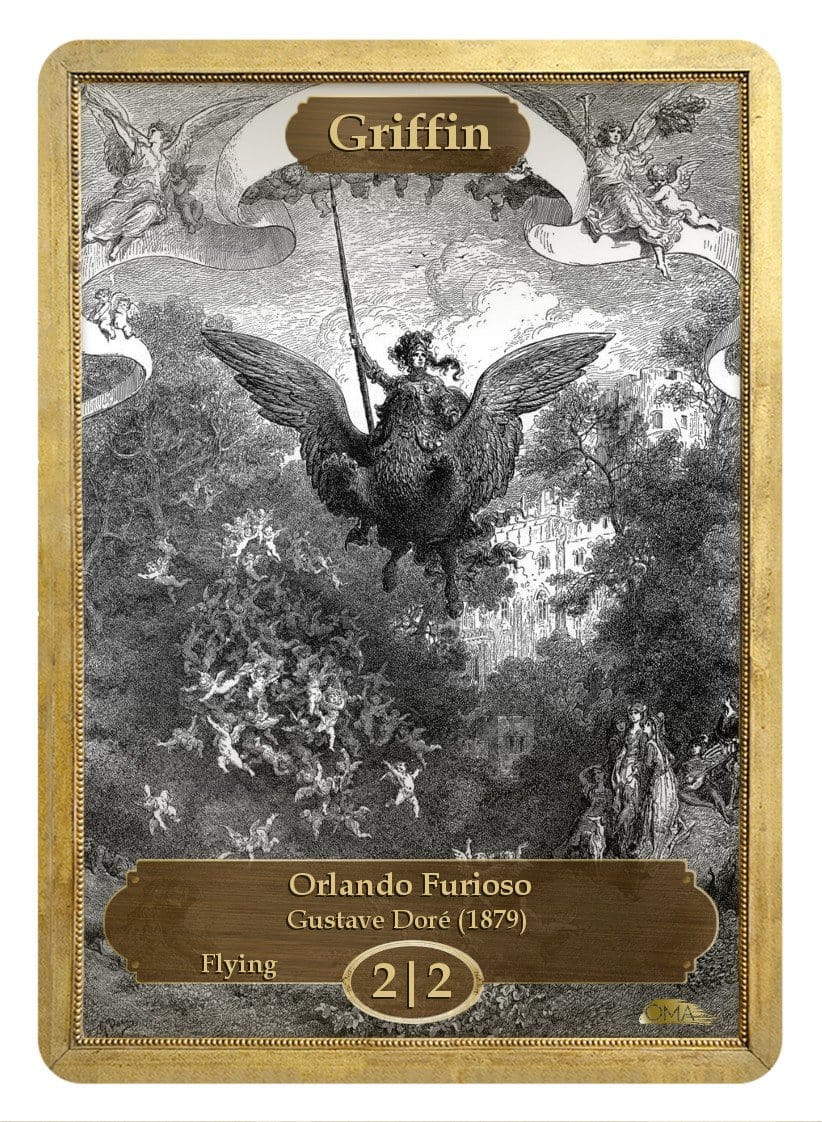 Griffin Token (2/2 - Flying) by Gustave Doré