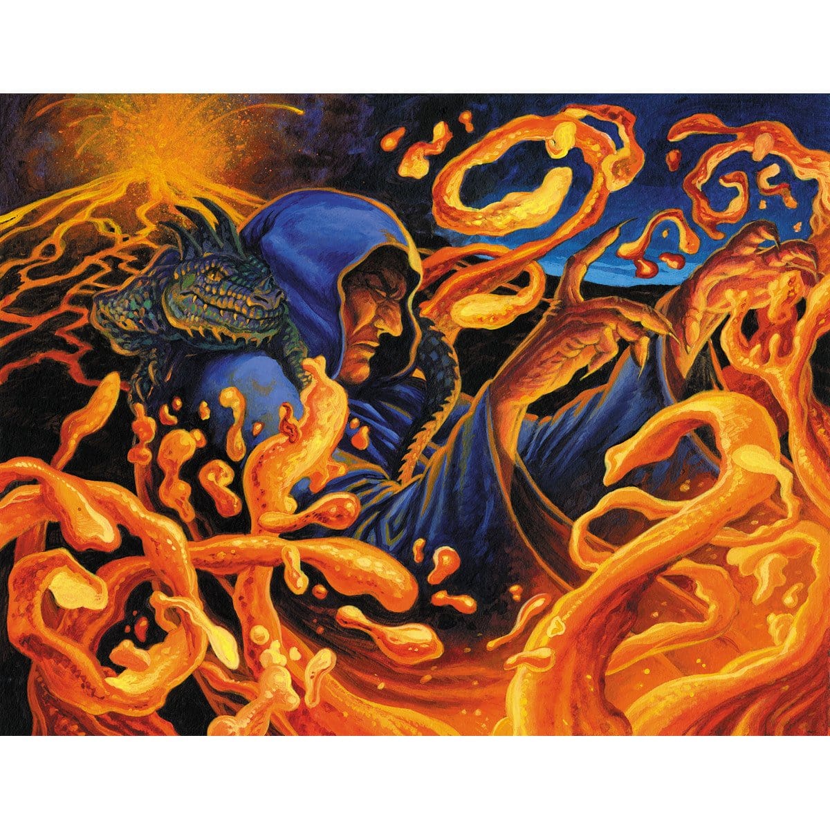 Grim Lavamancer Print - Print - Original Magic Art - Accessories for Magic the Gathering and other card games