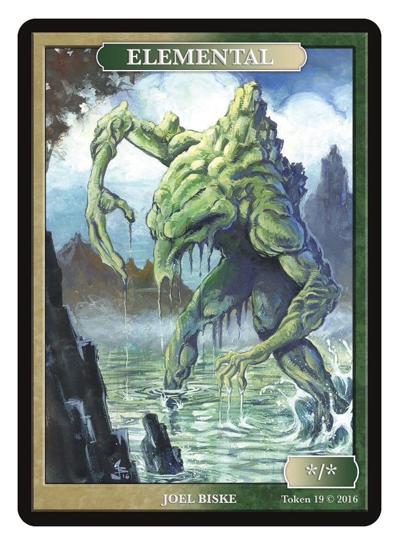 Elemental Token (*/*) by Joel Biske - Token - Original Magic Art - Accessories for Magic the Gathering and other card games