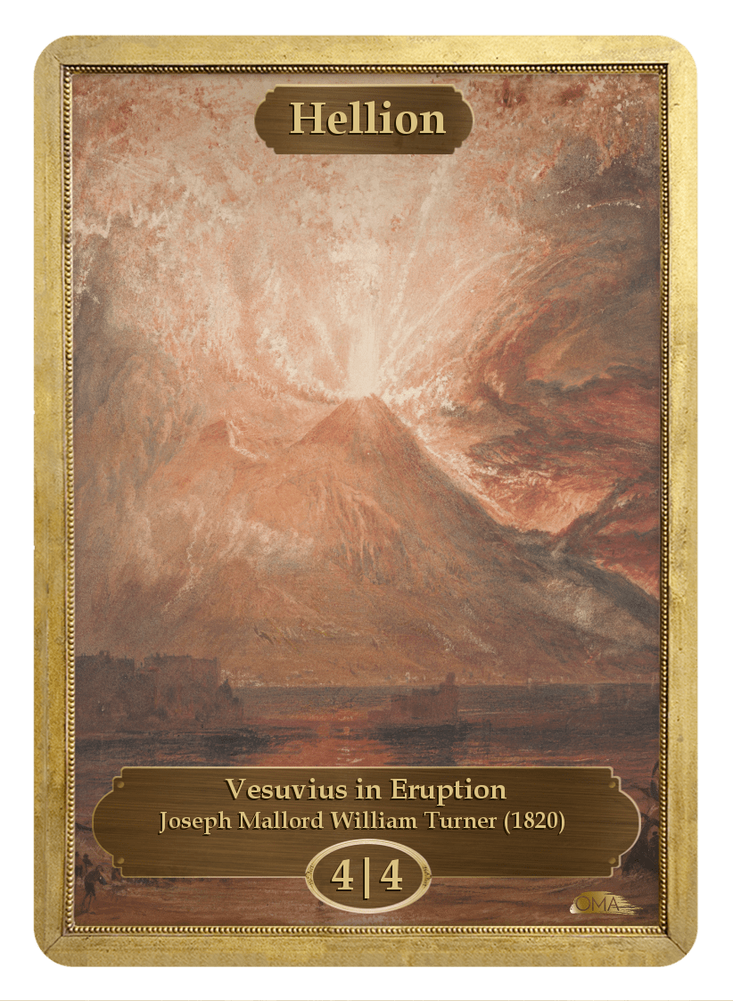 Hellion Token (4/4) by Jospeh Mallord William Turner - Token - Original Magic Art - Accessories for Magic the Gathering and other card games