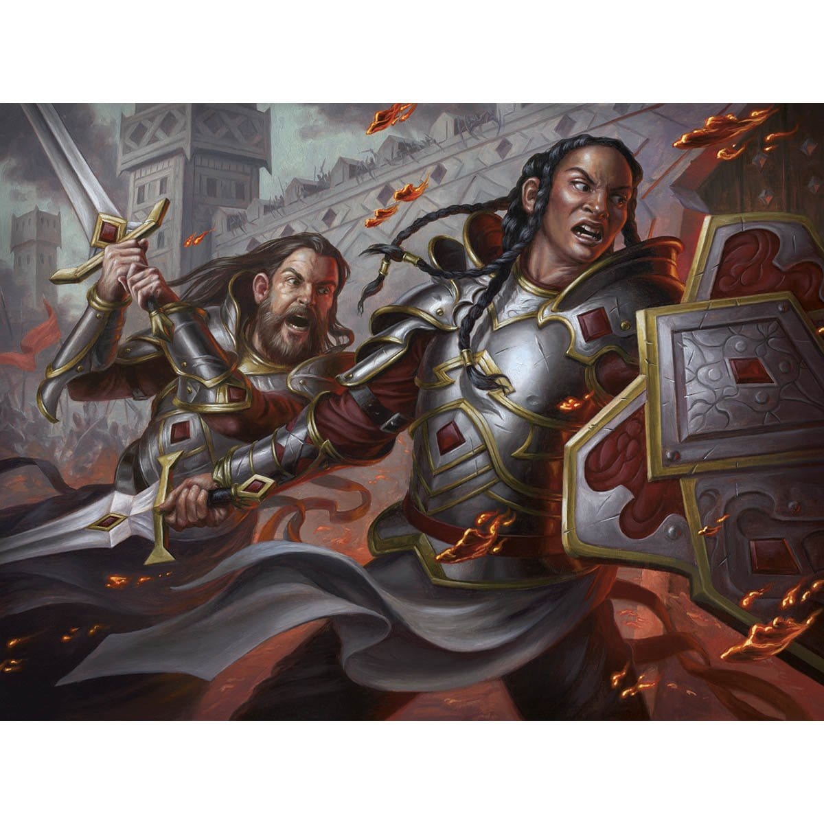 Heroic Reinforcements Print - Print - Original Magic Art - Accessories for Magic the Gathering and other card games