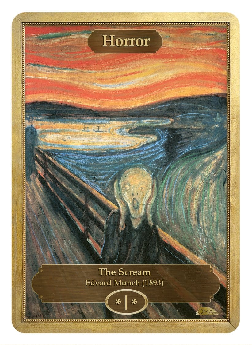Horror Token (*/*) by Edvard Munch - Token - Original Magic Art - Accessories for Magic the Gathering and other card games