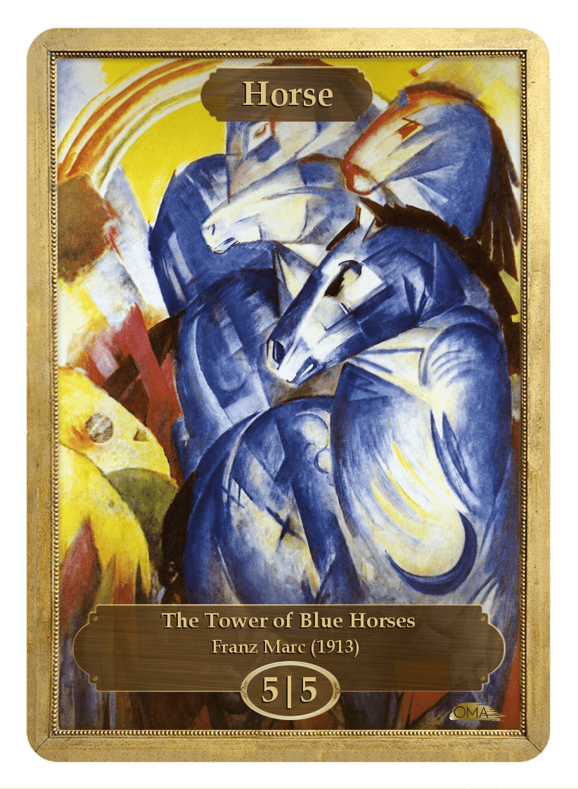 Horse Token (5/5) by Franz Marc - Token - Original Magic Art - Accessories for Magic the Gathering and other card games