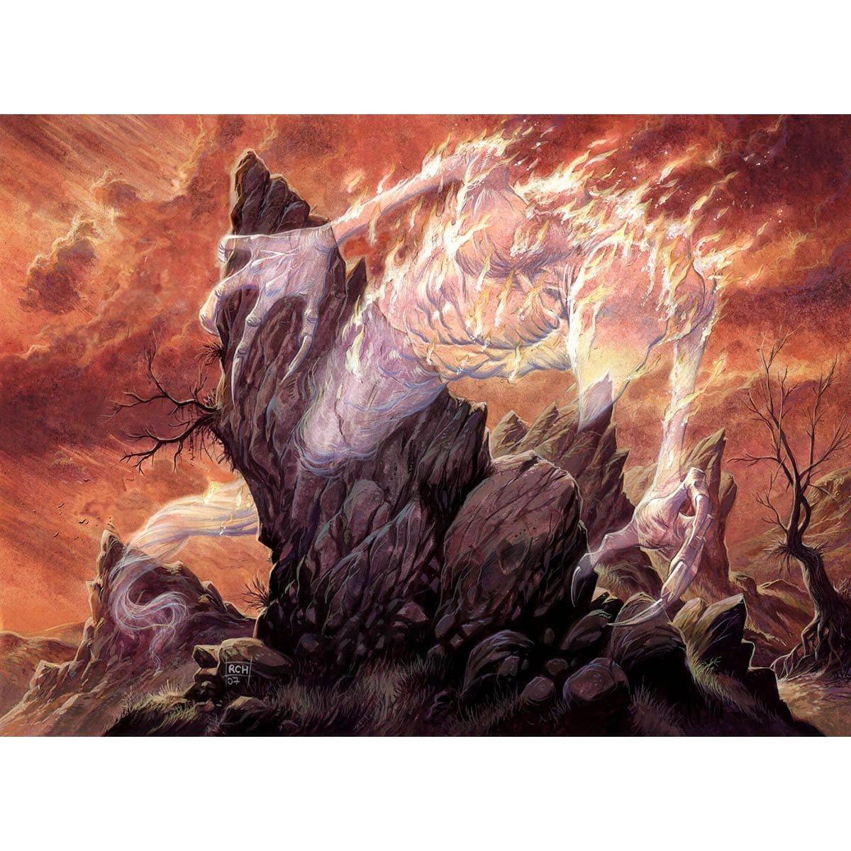 Balefire Liege Print - Print - Original Magic Art - Accessories for Magic the Gathering and other card games