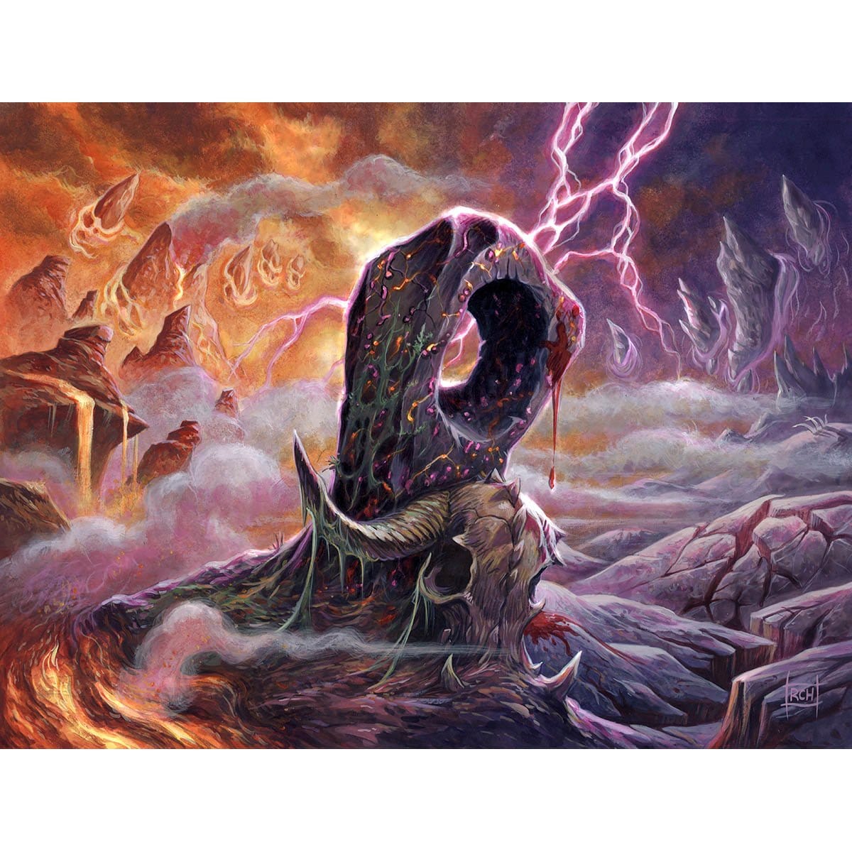 Veinfire Borderpost Print - Print - Original Magic Art - Accessories for Magic the Gathering and other card games