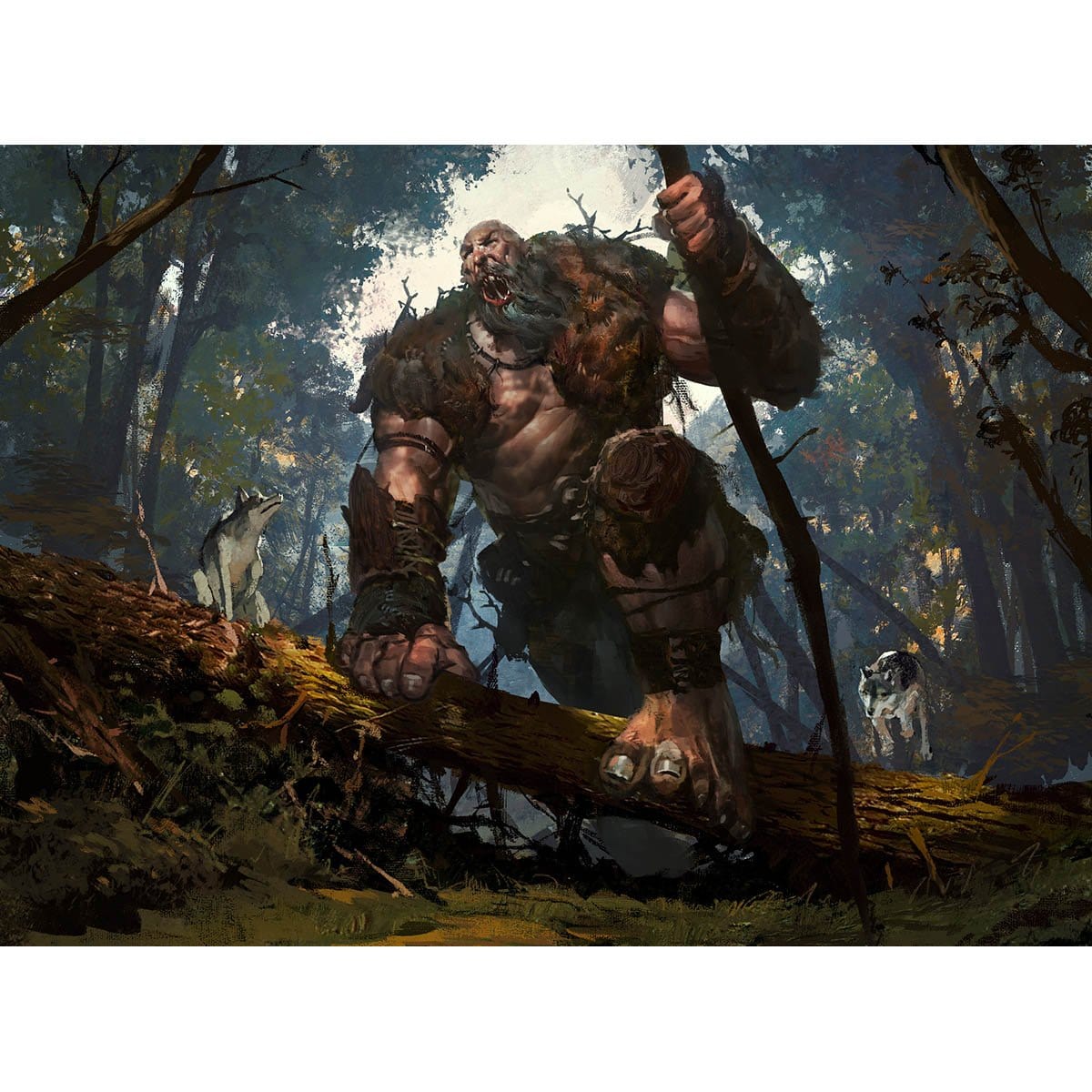 Howling Giant Print - Print - Original Magic Art - Accessories for Magic the Gathering and other card games