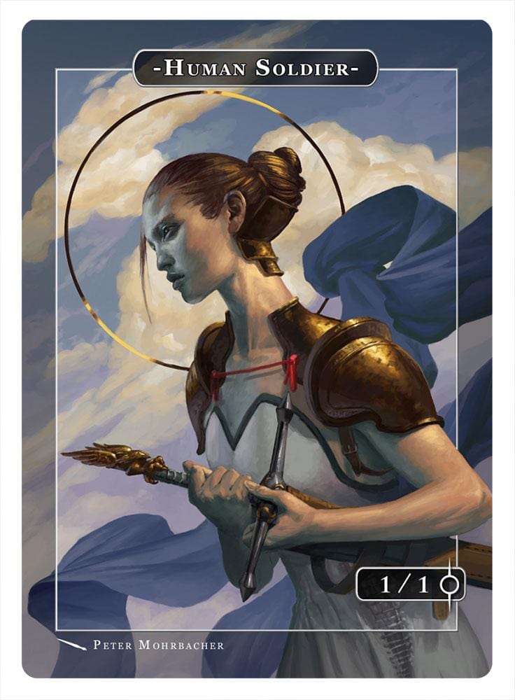 Human Soldier Token (1/1) by Peter Mohrbacher - Original Magic Art Human Soldier Token (1/1) by Peter Mohrbacher - Original Magic Art