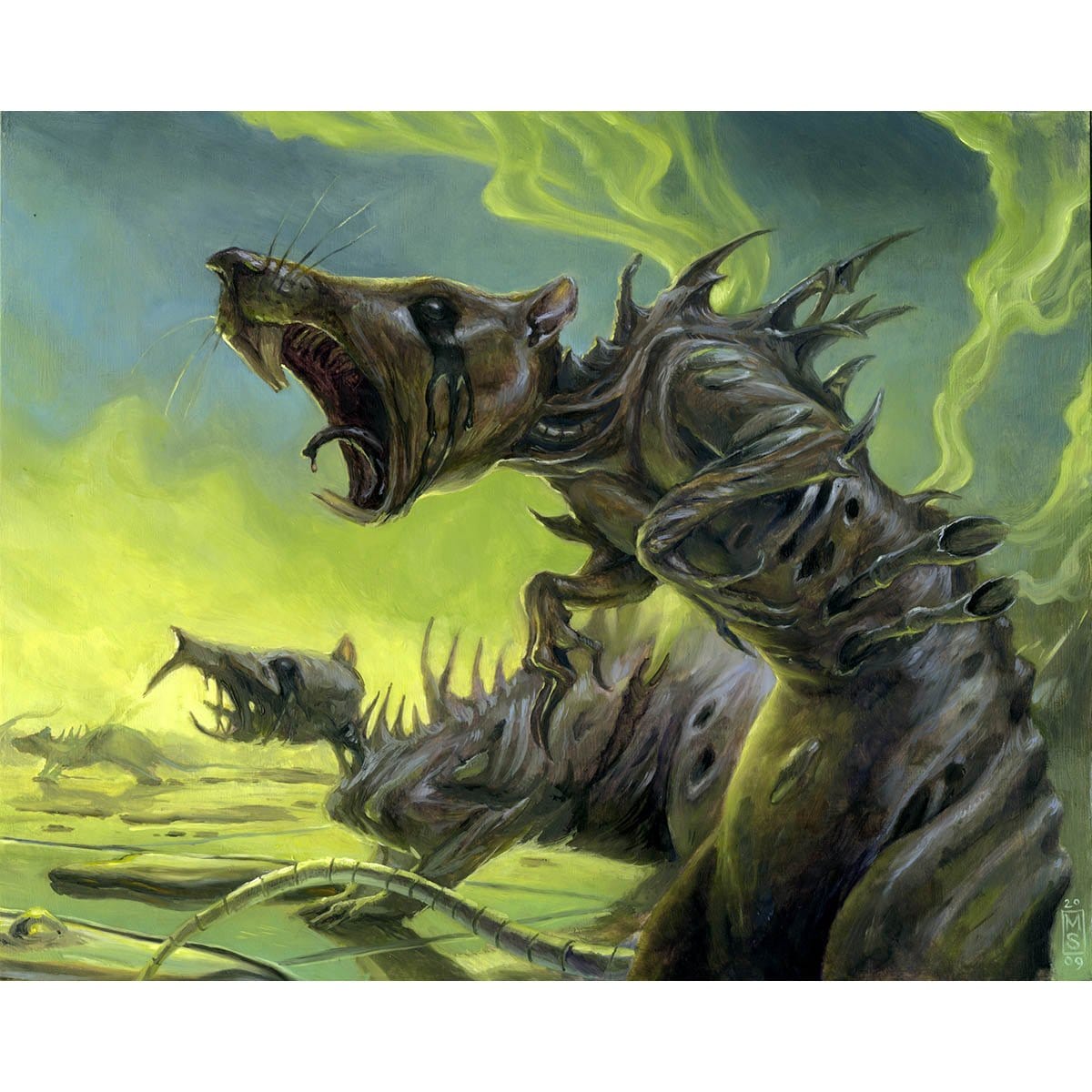 Scars of Mirrodin Tagged "Rat" - Original Magic Art Scars of Mirrodin Tagged "Rat" - Original Magic Art