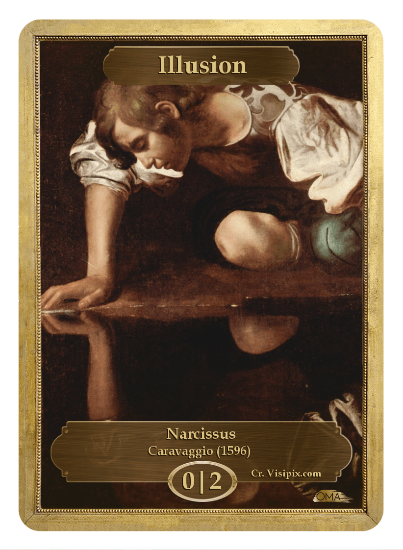 Illusion Token (0/2) by Caravaggio - Token - Original Magic Art - Accessories for Magic the Gathering and other card games