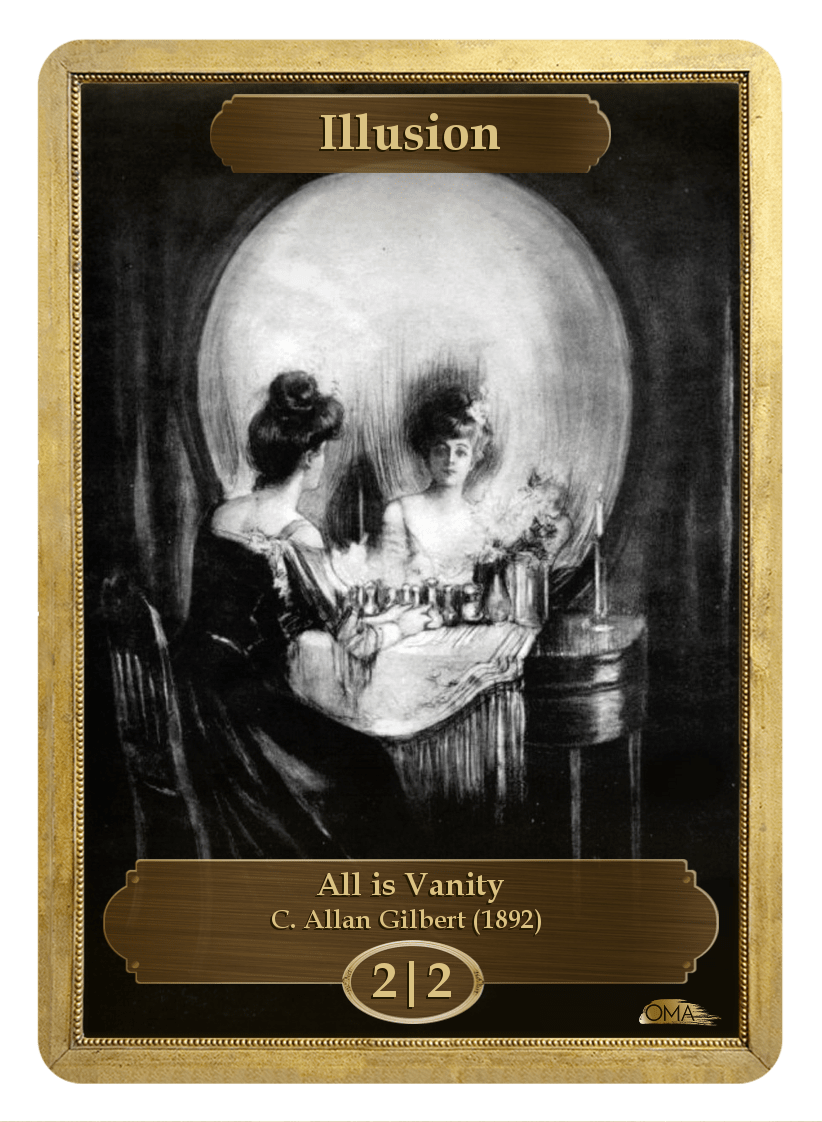 Illusion Token (2/2) by C. Allan Gilbert - Token - Original Magic Art - Accessories for Magic the Gathering and other card games