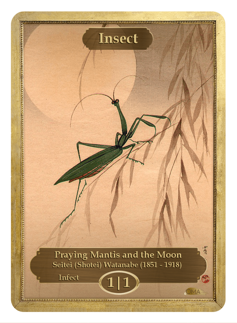 Insect Token (1/1 - Infect) by Seitei Watanabe - Token - Original Magic Art - Accessories for Magic the Gathering and other card games