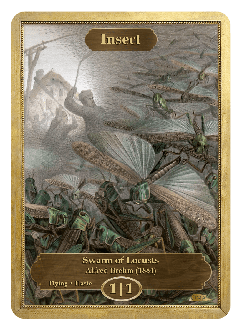 Insect Token (1/1 - Flying, Haste) by Alfred Brehm - Original Magic Art Insect Token (1/1 - Flying, Haste) by Alfred Brehm - Original Magic Art