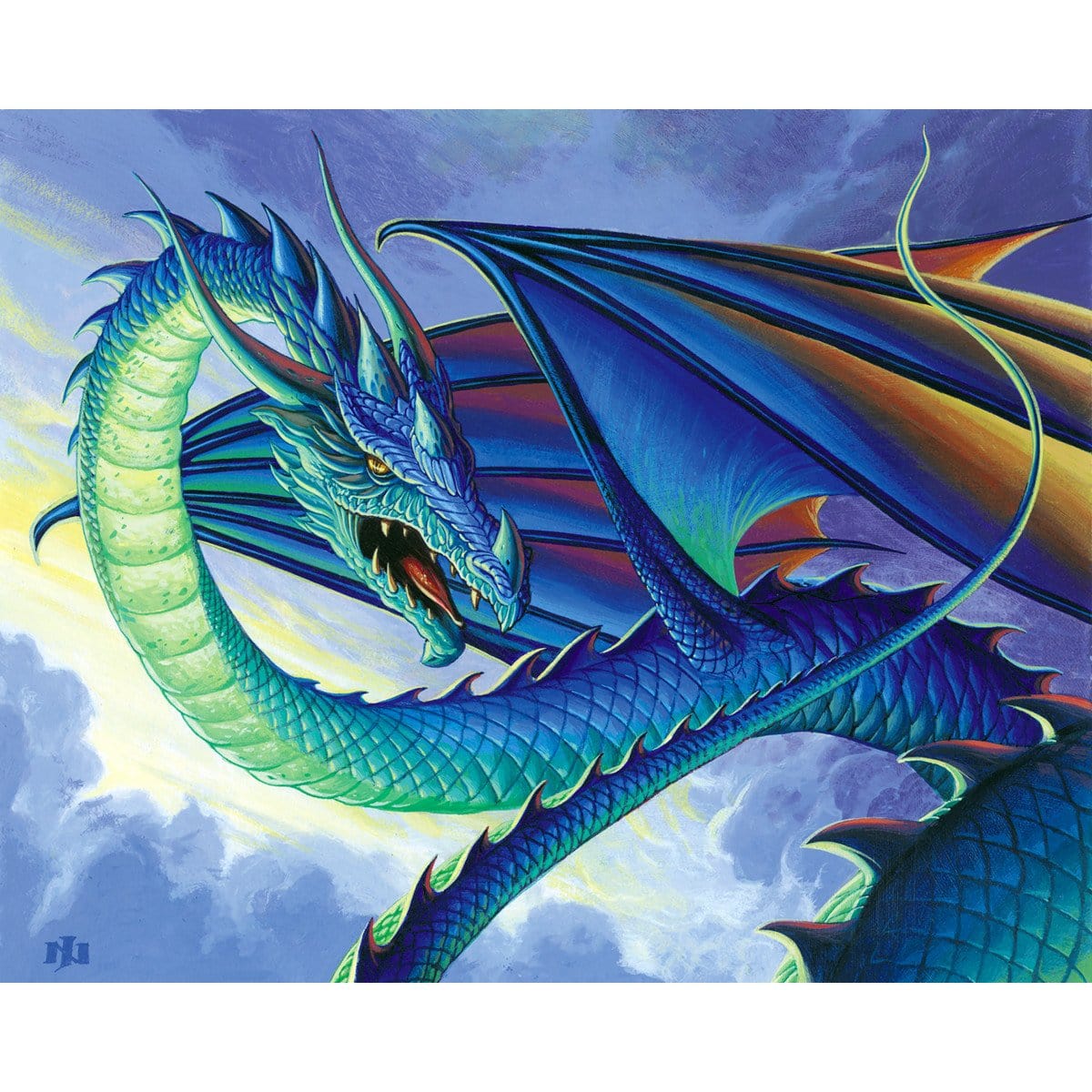 Iridescent Drake Print - Print - Original Magic Art - Accessories for Magic the Gathering and other card games