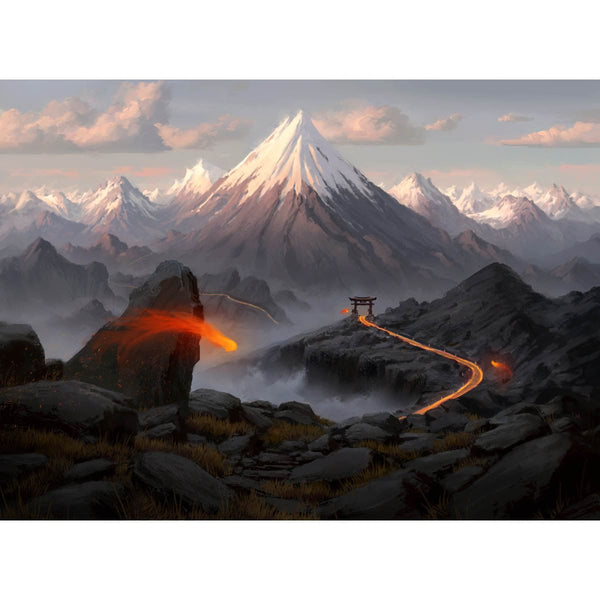 Mountain (Kamigawa: Neon Dynasty) Print - Original Magic Art