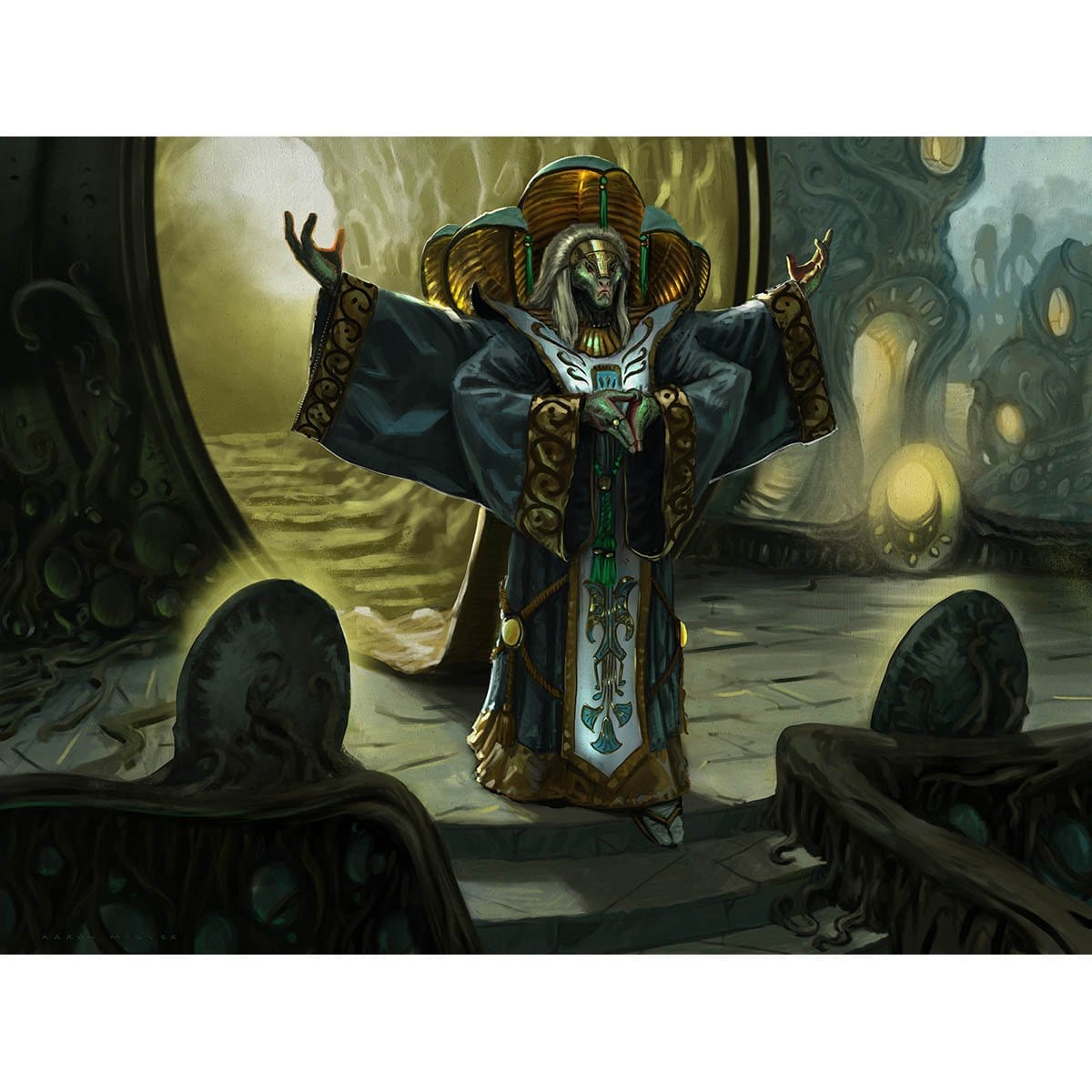 Kaseto, Orochi Archmage Print - Print - Original Magic Art - Accessories for Magic the Gathering and other card games