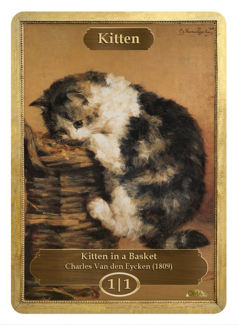 Kitten Token (1/1) by Charles Van den Eycken - Token - Original Magic Art - Accessories for Magic the Gathering and other card games